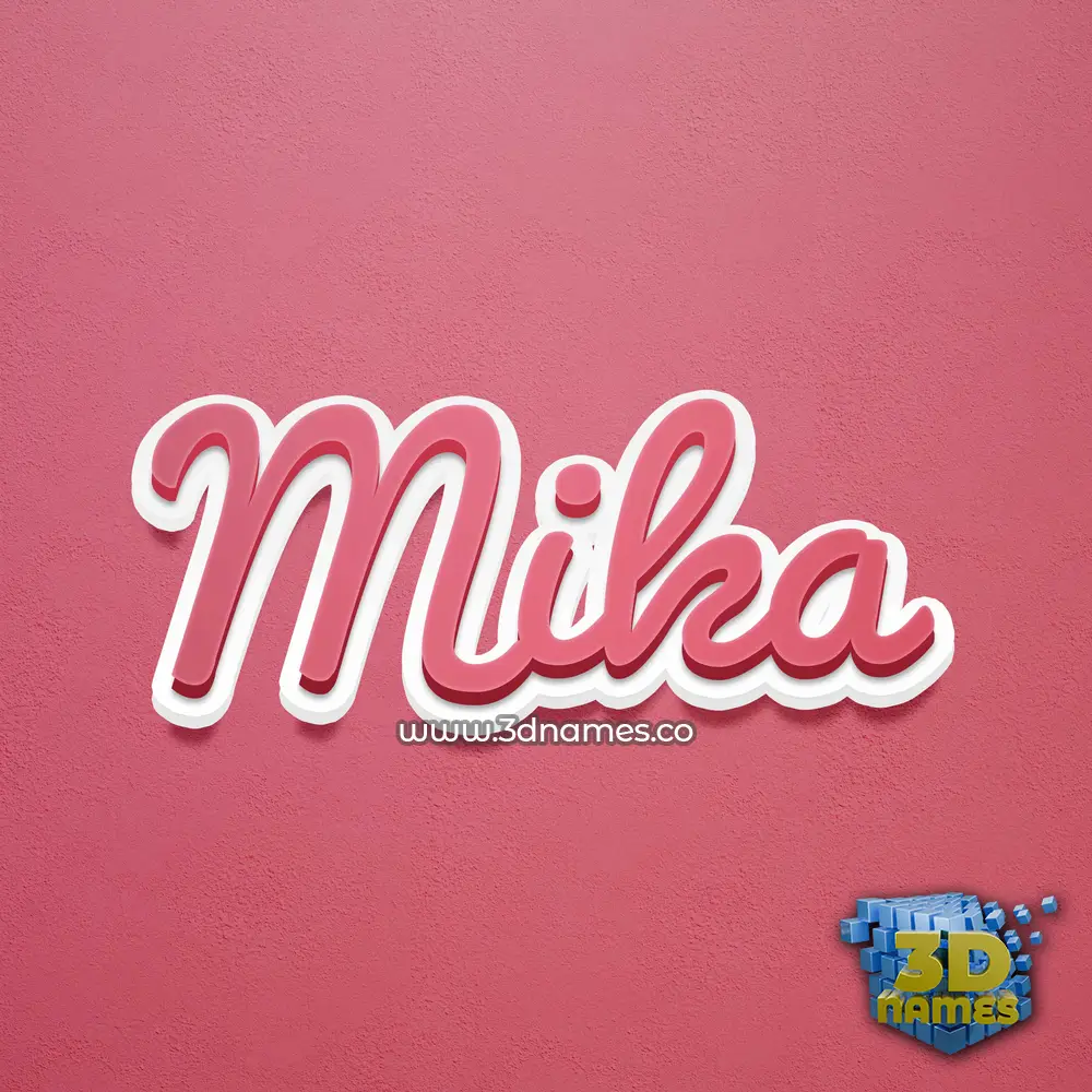 mika in Red Scribble style - 3D name wallpaper mika in Red Scribble style - 3D name wallpaper