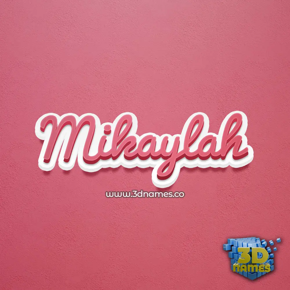 mikaylah in Red Scribble style - 3D name wallpaper