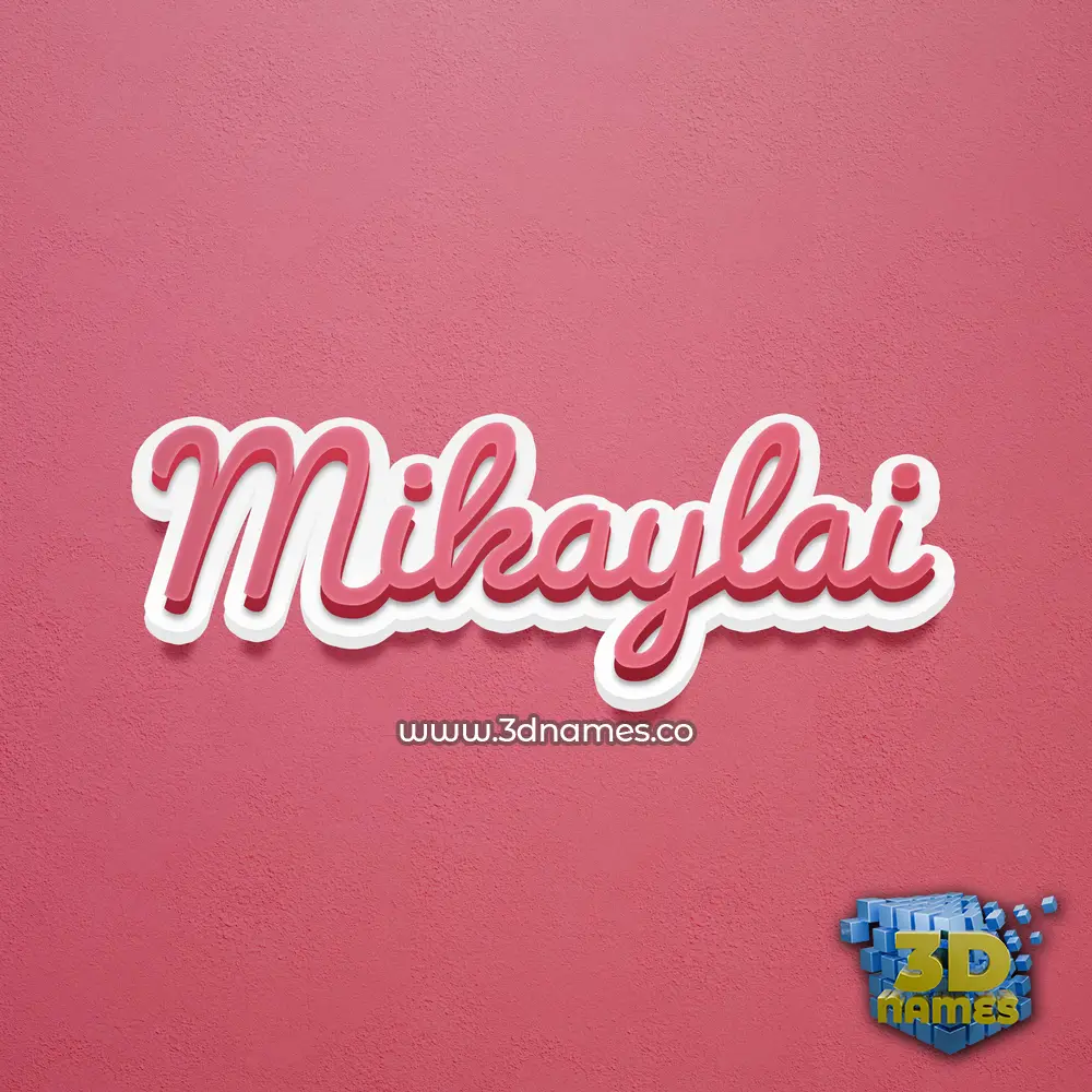 mikaylai in Red Scribble style - 3D name wallpaper