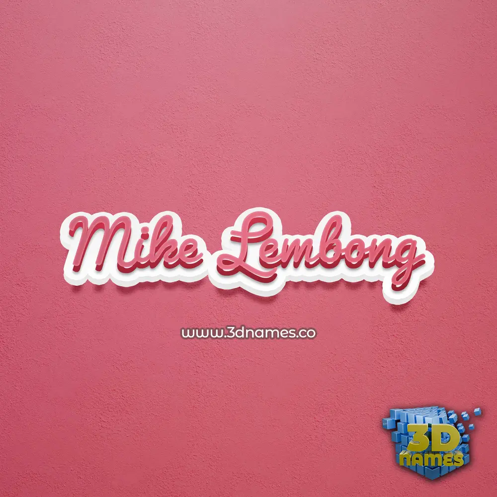 mike lembong in Red Scribble style - 3D name wallpaper mike lembong in Red Scribble style - 3D name wallpaper