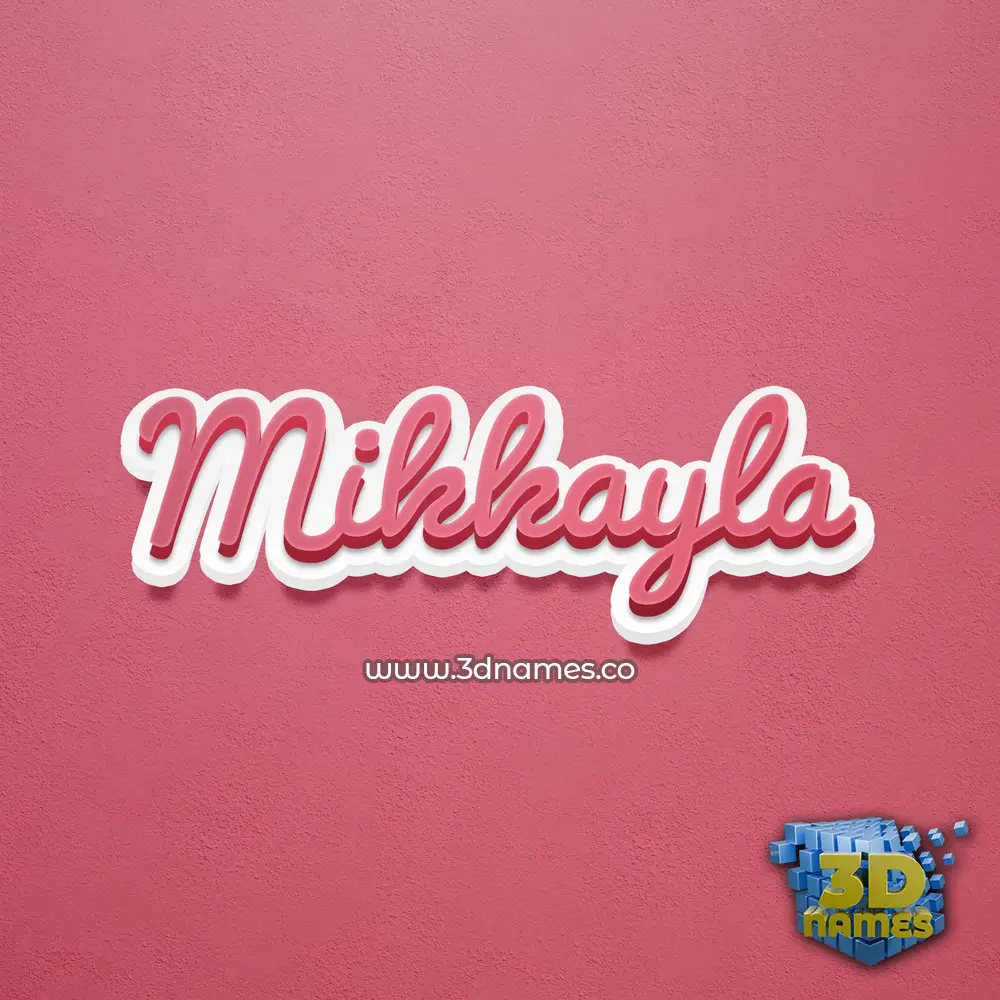 mikkayla in Red Scribble style - 3D name wallpaper