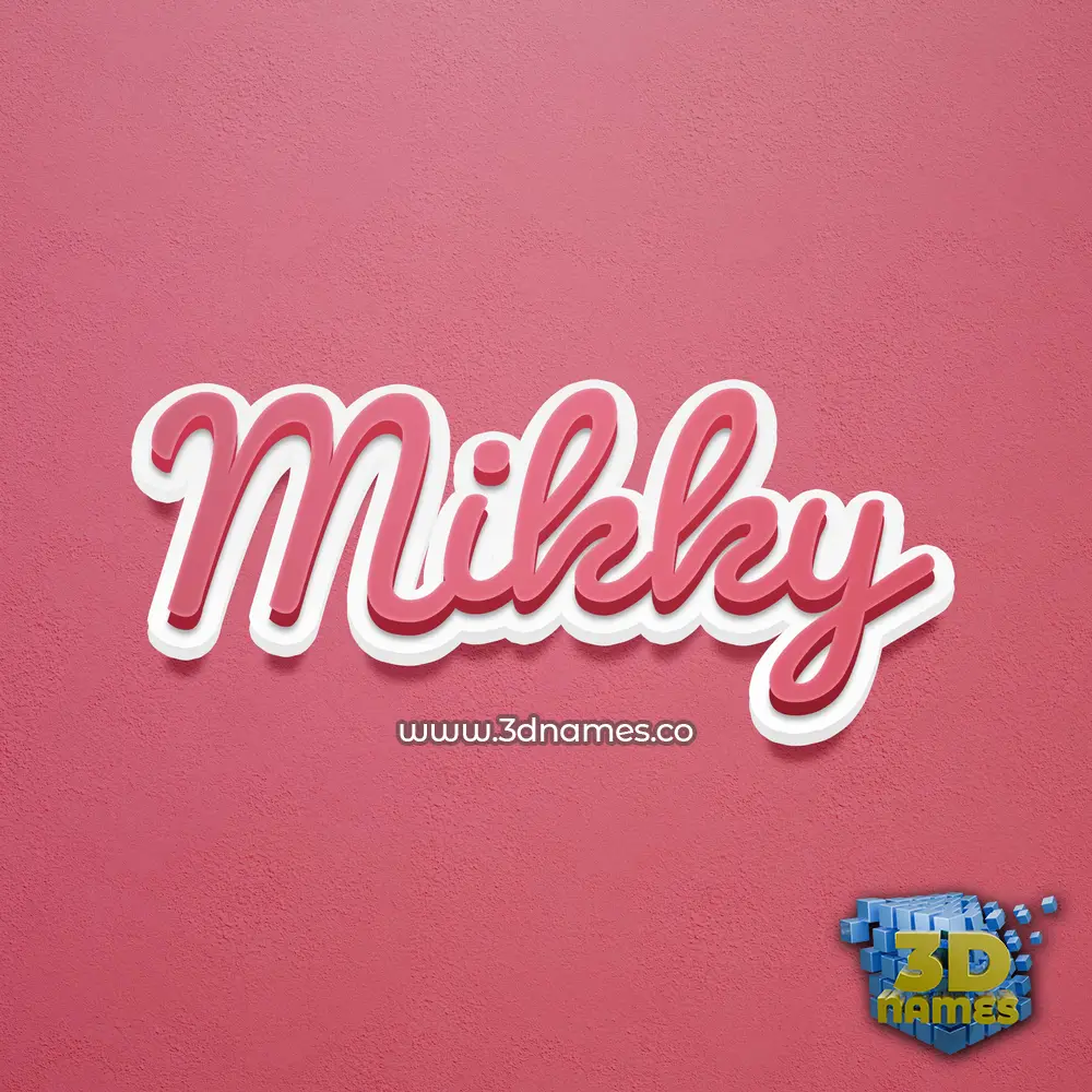 mikky in Red Scribble style - 3D name wallpaper mikky in Red Scribble style - 3D name wallpaper