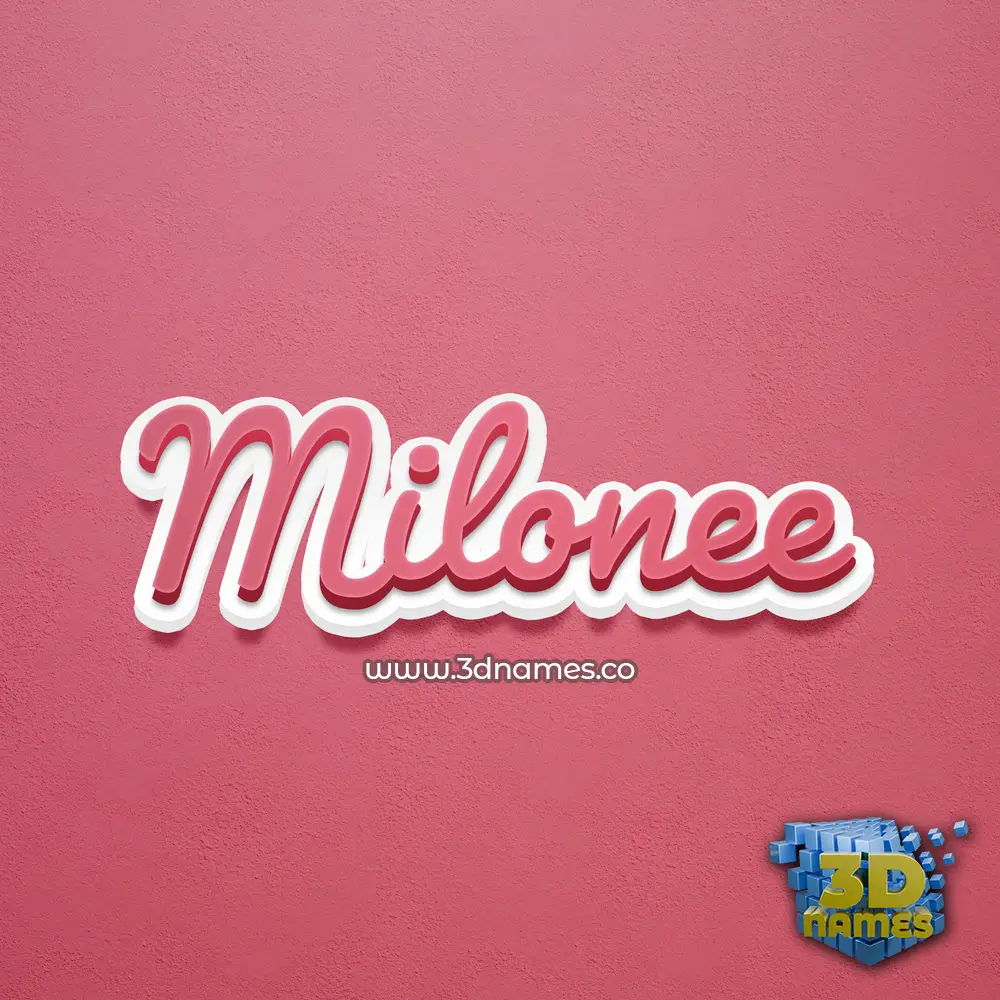 milonee in Red Scribble style - 3D name wallpaper milonee in Red Scribble style - 3D name wallpaper