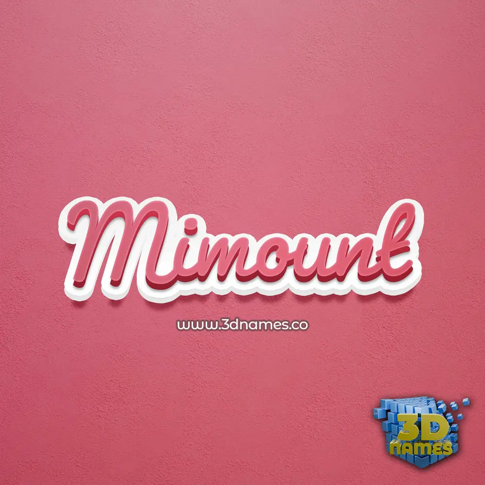 mimount in Red Scribble style - 3D name wallpaper mimount in Red Scribble style - 3D name wallpaper