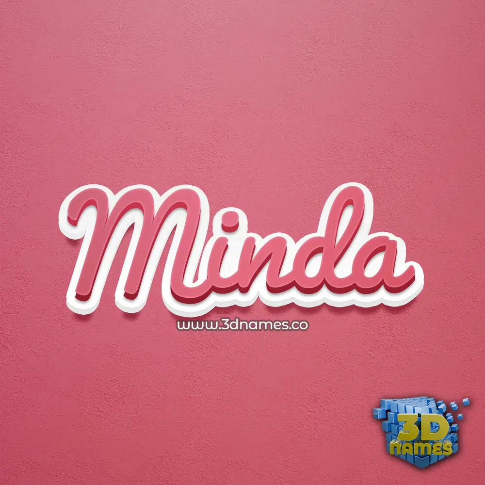 minda in Red Scribble style - 3D name wallpaper minda in Red Scribble style - 3D name wallpaper