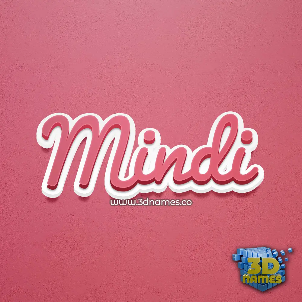 mindi in Red Scribble style - 3D name wallpaper mindi in Red Scribble style - 3D name wallpaper