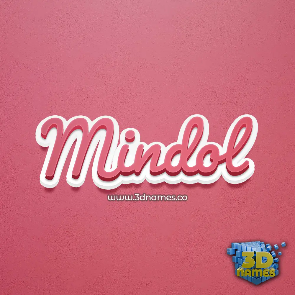 mindol in Red Scribble style - 3D name wallpaper mindol in Red Scribble style - 3D name wallpaper