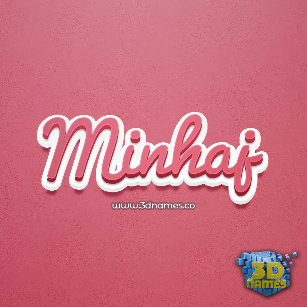minhaj in Red Scribble style - 3D name wallpaper minhaj in Red Scribble style - 3D name wallpaper