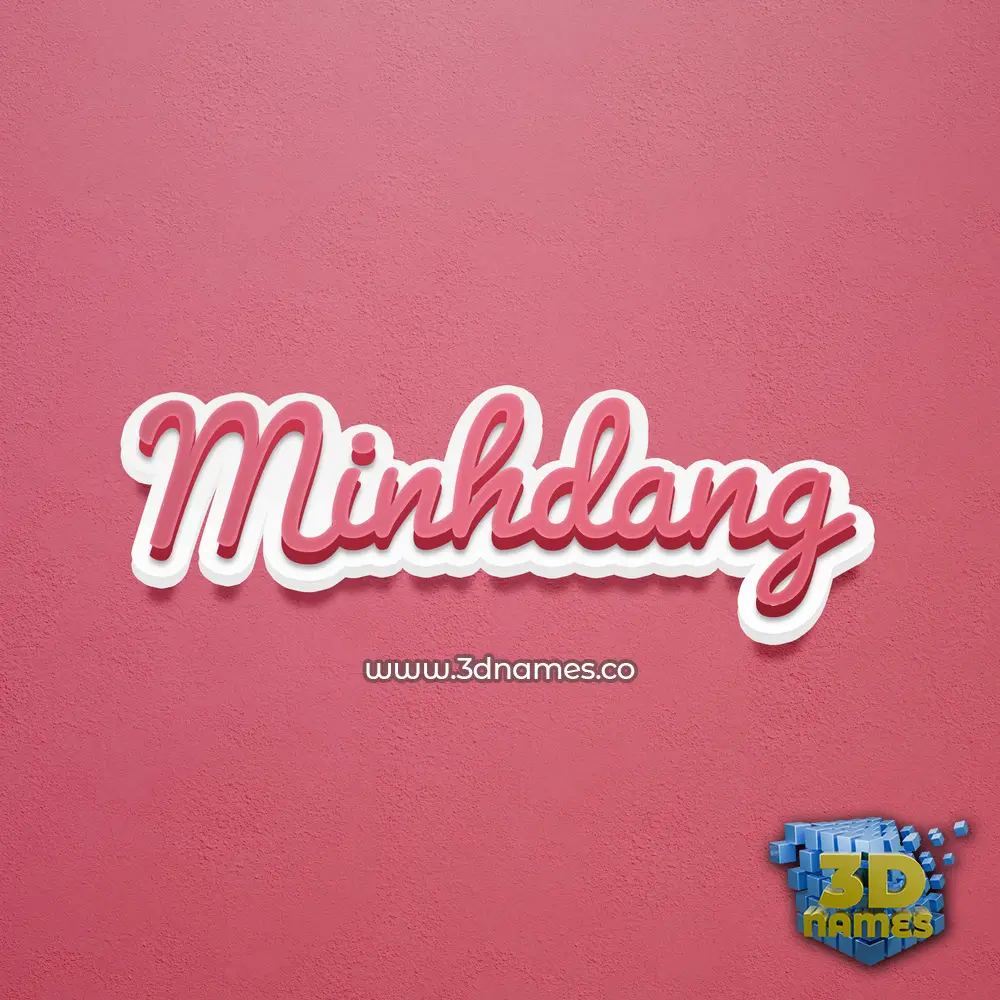 minhdang in Red Scribble style - 3D name wallpaper