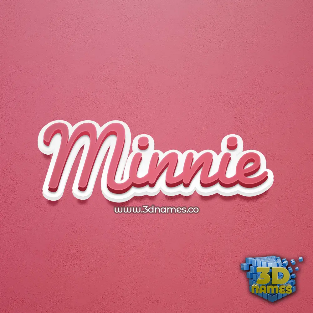 minnie in Red Scribble style - 3D name wallpaper minnie in Red Scribble style - 3D name wallpaper