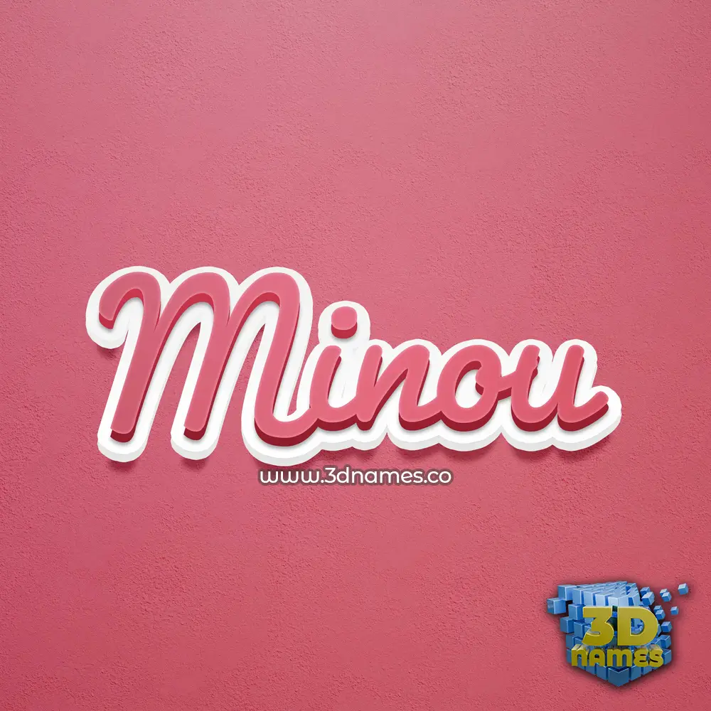minou in Red Scribble style - 3D name wallpaper minou in Red Scribble style - 3D name wallpaper