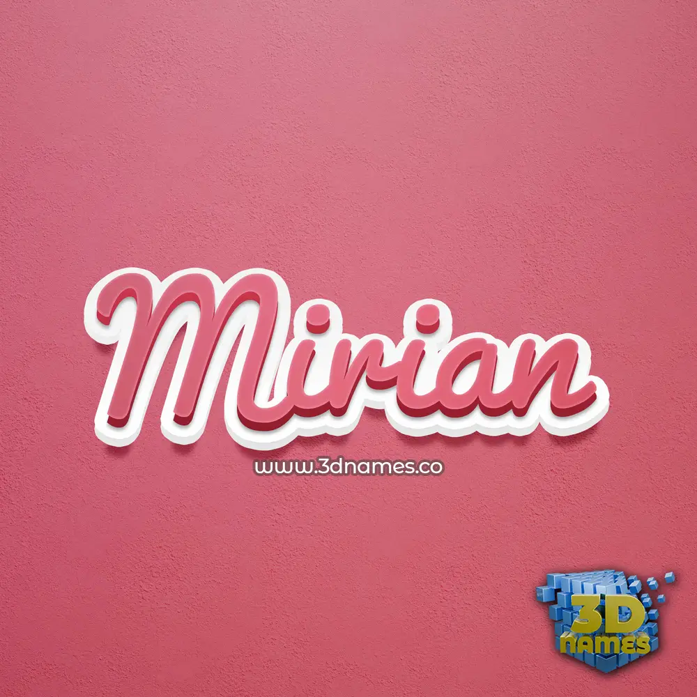mirian in Red Scribble style - 3D name wallpaper mirian in Red Scribble style - 3D name wallpaper