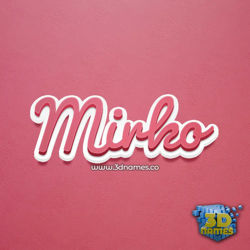 mirko in Red Scribble style - 3D name wallpaper mirko in Red Scribble style - 3D name wallpaper