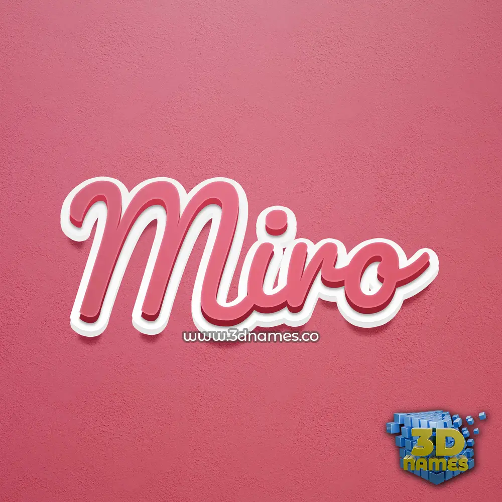 miro in Red Scribble style - 3D name wallpaper miro in Red Scribble style - 3D name wallpaper