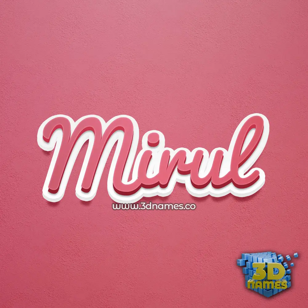 mirul in Red Scribble style - 3D name wallpaper mirul in Red Scribble style - 3D name wallpaper
