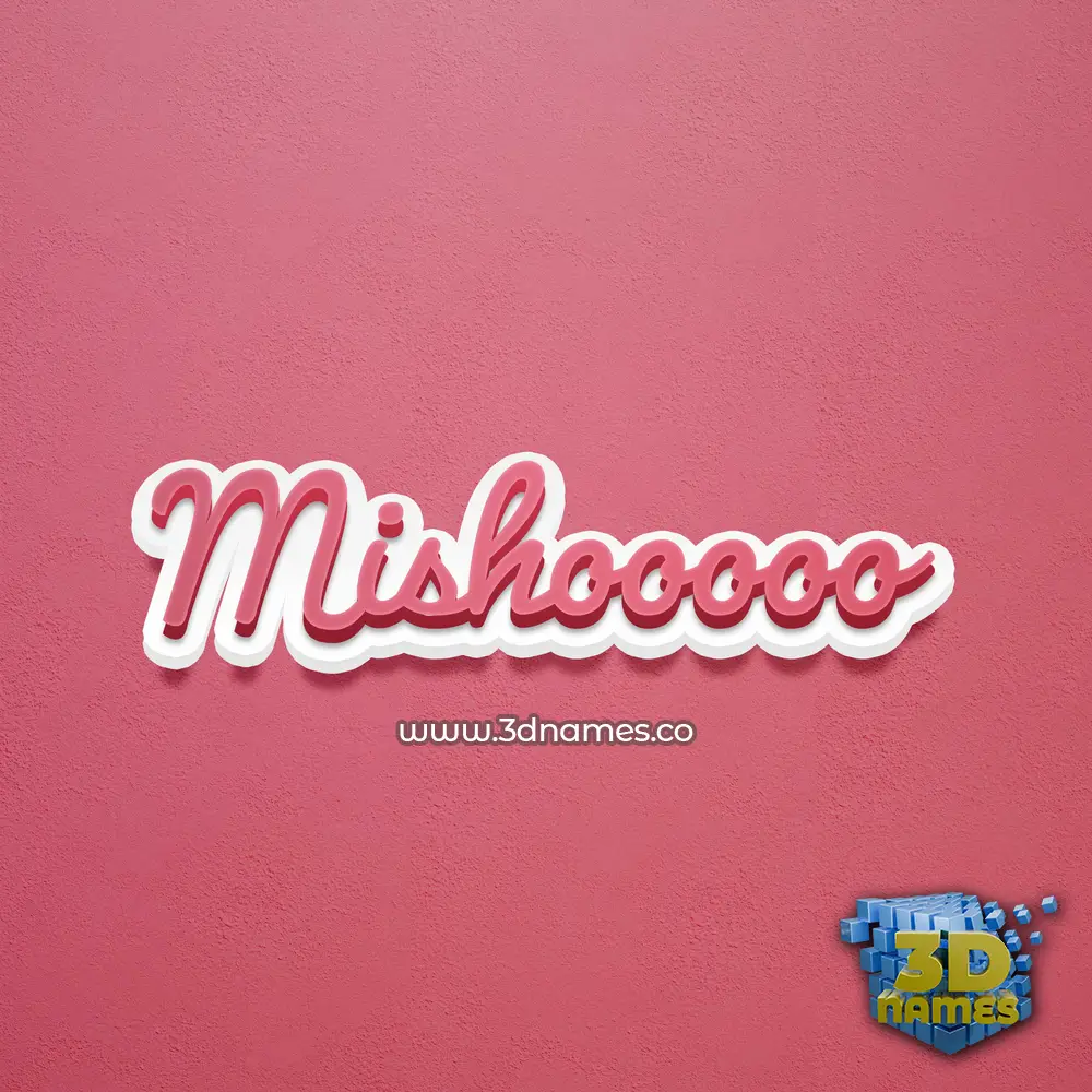 mishooooo in Red Scribble style - 3D name wallpaper mishooooo in Red Scribble style - 3D name wallpaper