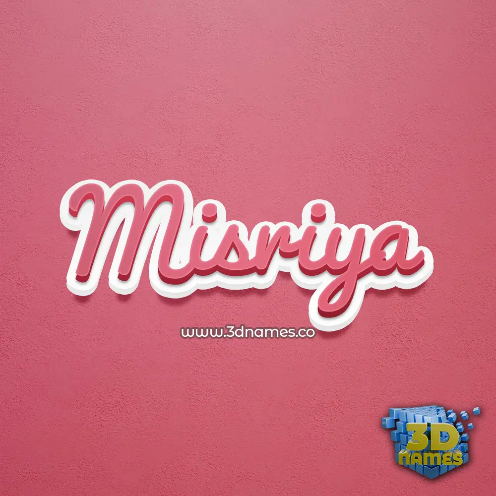misriya in Red Scribble style - 3D name wallpaper