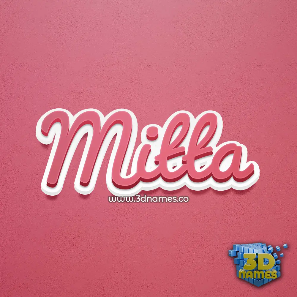 mitta in Red Scribble style - 3D name wallpaper