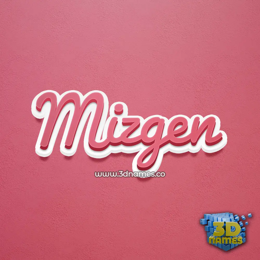 mizgen in Red Scribble style - 3D name wallpaper mizgen in Red Scribble style - 3D name wallpaper
