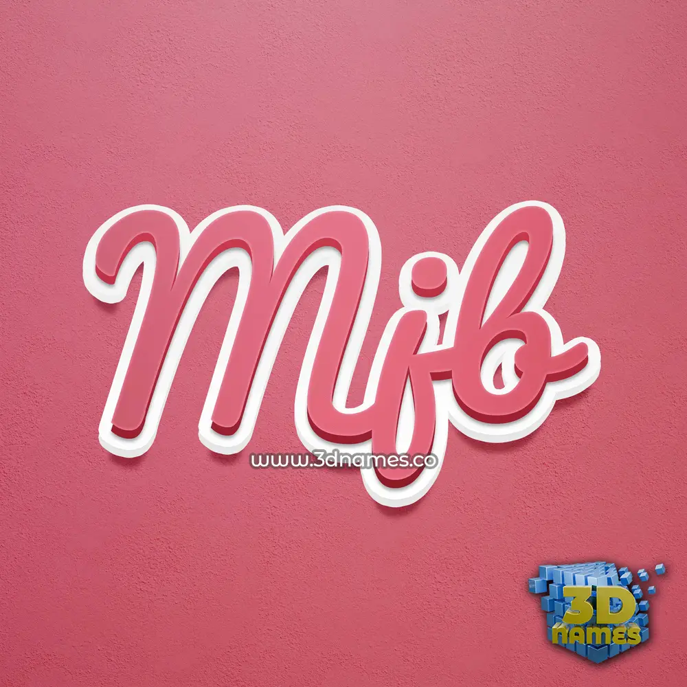 mjb in Red Scribble style - 3D name wallpaper mjb in Red Scribble style - 3D name wallpaper