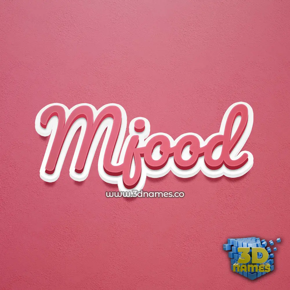 mjood in Red Scribble style - 3D name wallpaper mjood in Red Scribble style - 3D name wallpaper