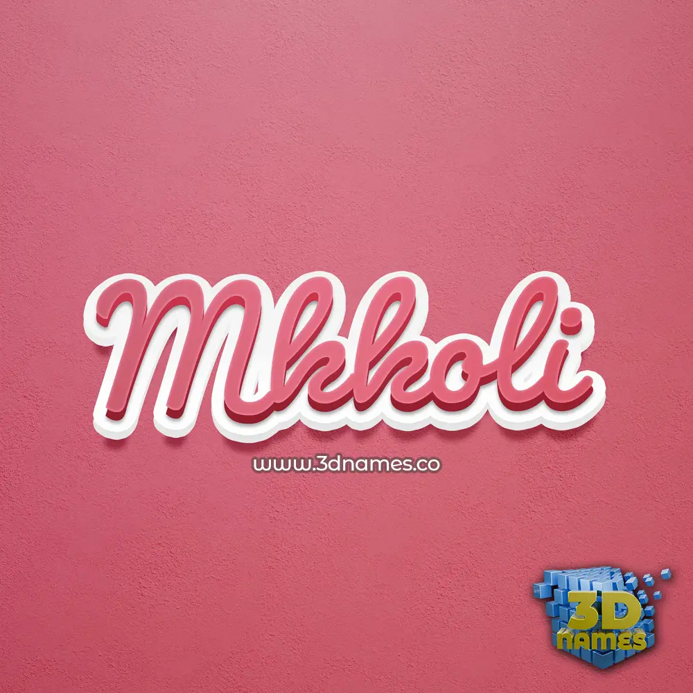 mkkoli in Red Scribble style - 3D name wallpaper mkkoli in Red Scribble style - 3D name wallpaper