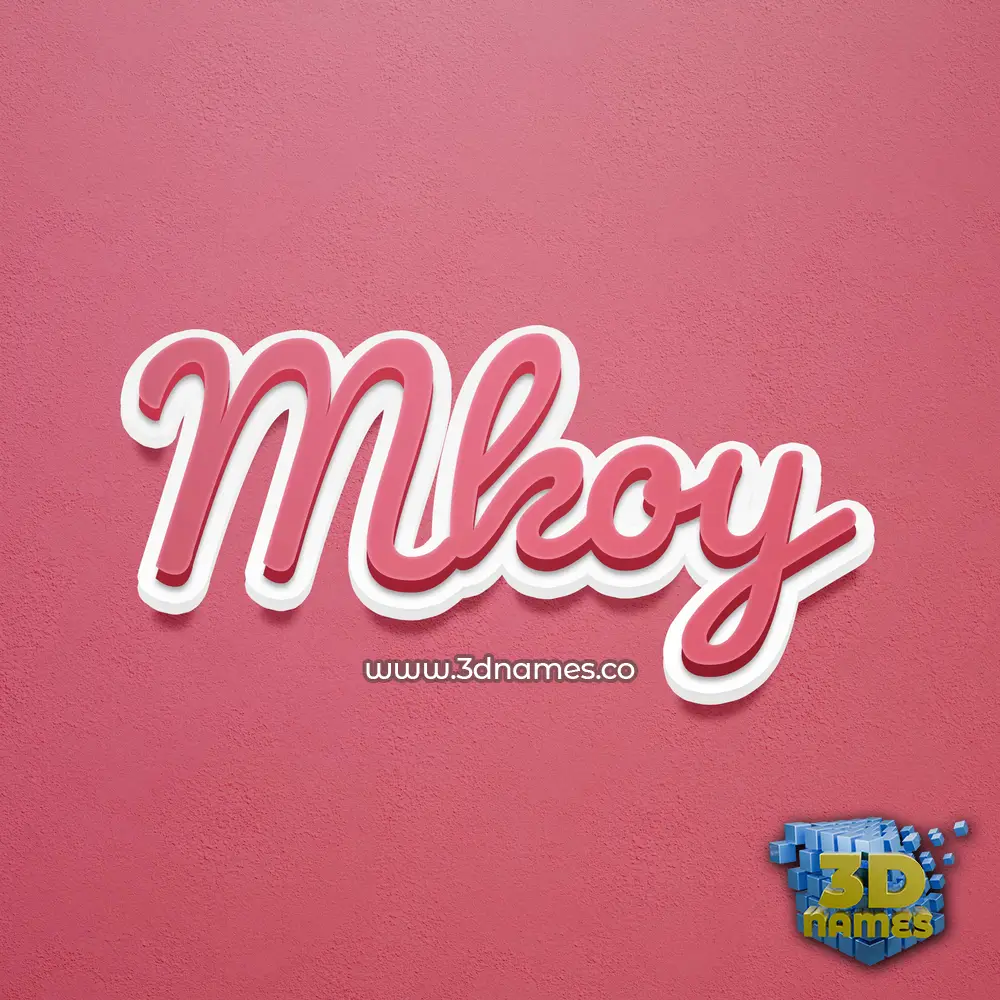 mkoy in Red Scribble style - 3D name wallpaper