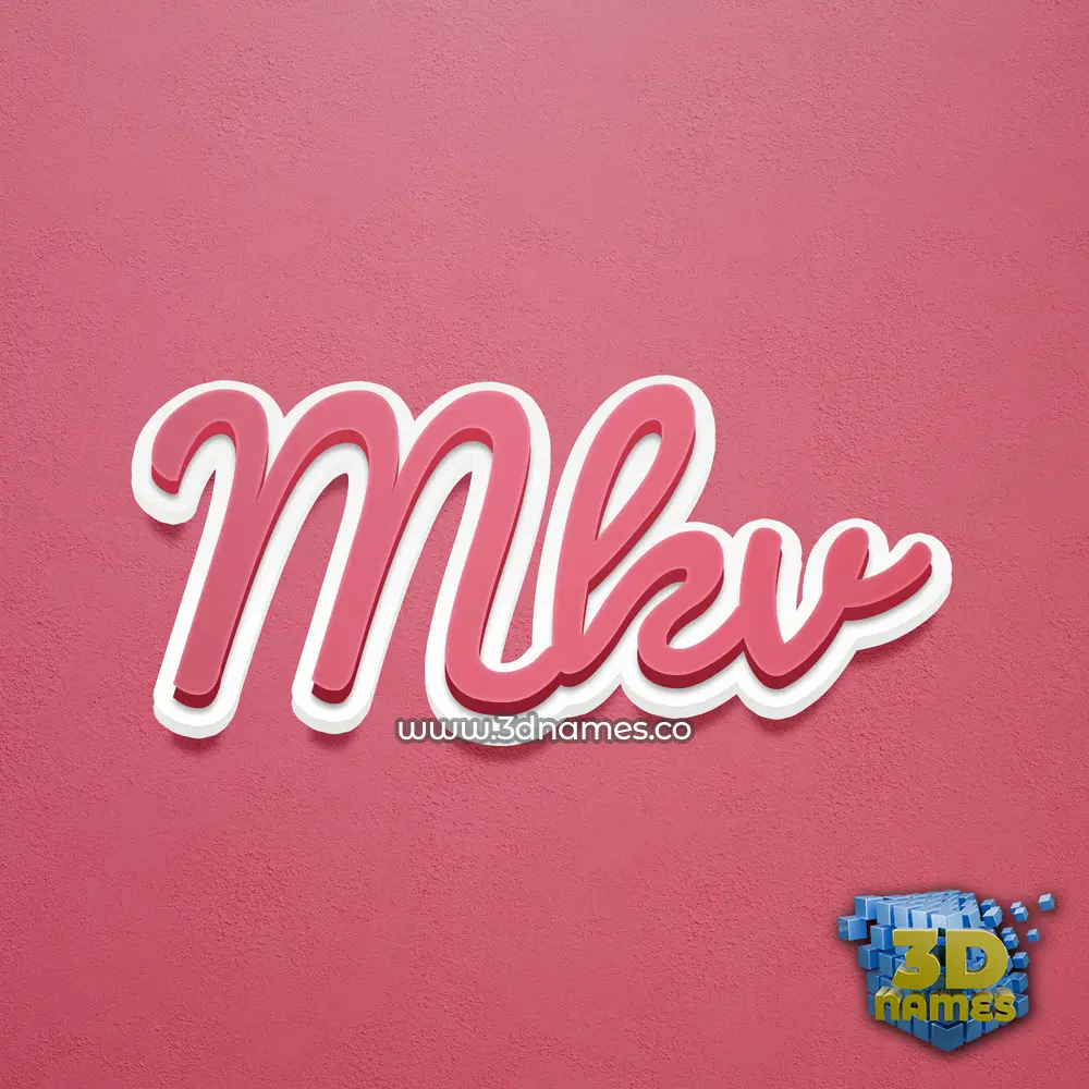 mkv in Red Scribble style - 3D name wallpaper mkv in Red Scribble style - 3D name wallpaper