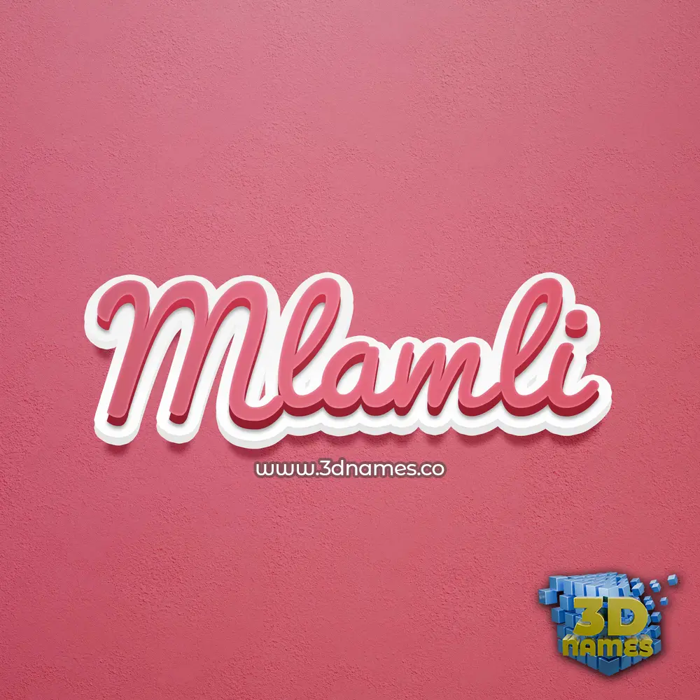 mlamli in Red Scribble style - 3D name wallpaper mlamli in Red Scribble style - 3D name wallpaper