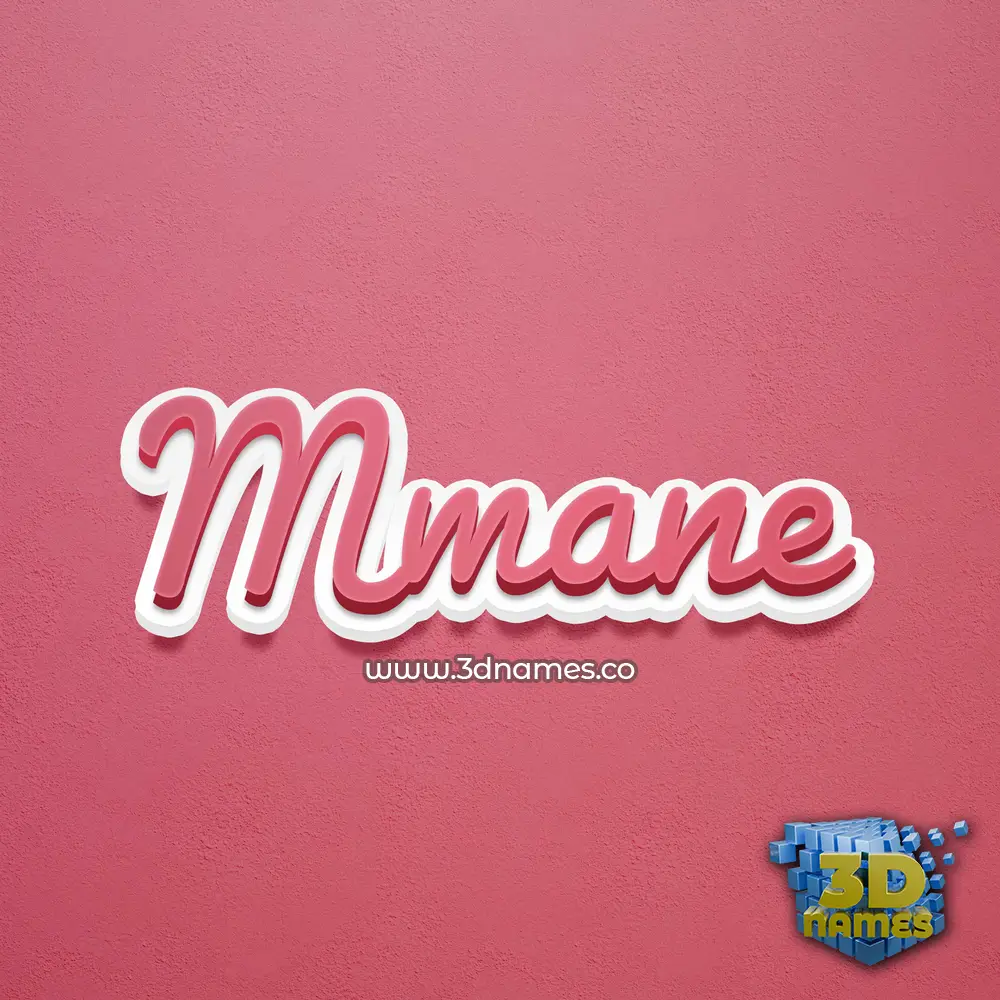 mmane in Red Scribble style - 3D name wallpaper