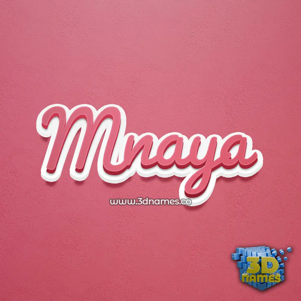 mnaya in Red Scribble style - 3D name wallpaper mnaya in Red Scribble style - 3D name wallpaper