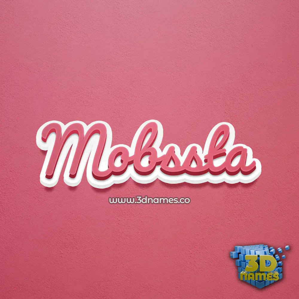 mobssta in Red Scribble style - 3D name wallpaper mobssta in Red Scribble style - 3D name wallpaper