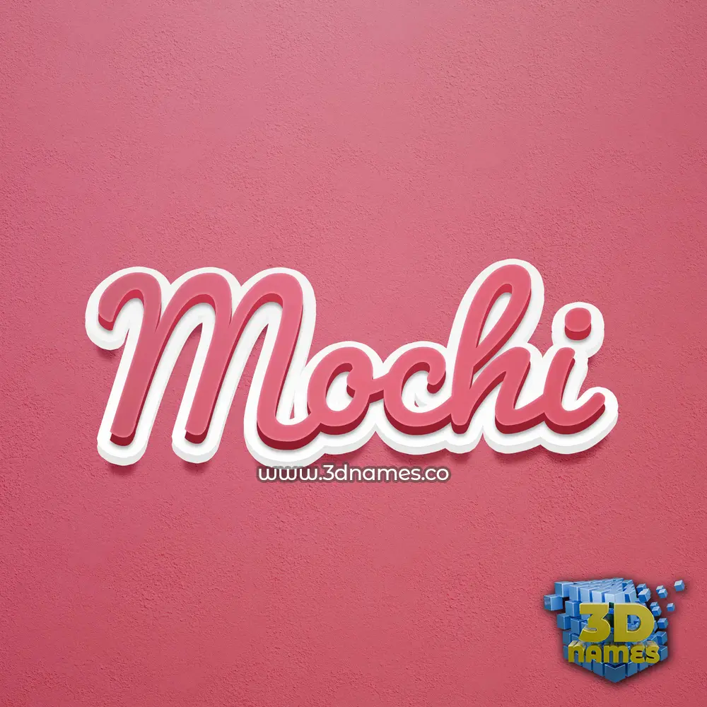 mochi in Red Scribble style - 3D name wallpaper mochi in Red Scribble style - 3D name wallpaper