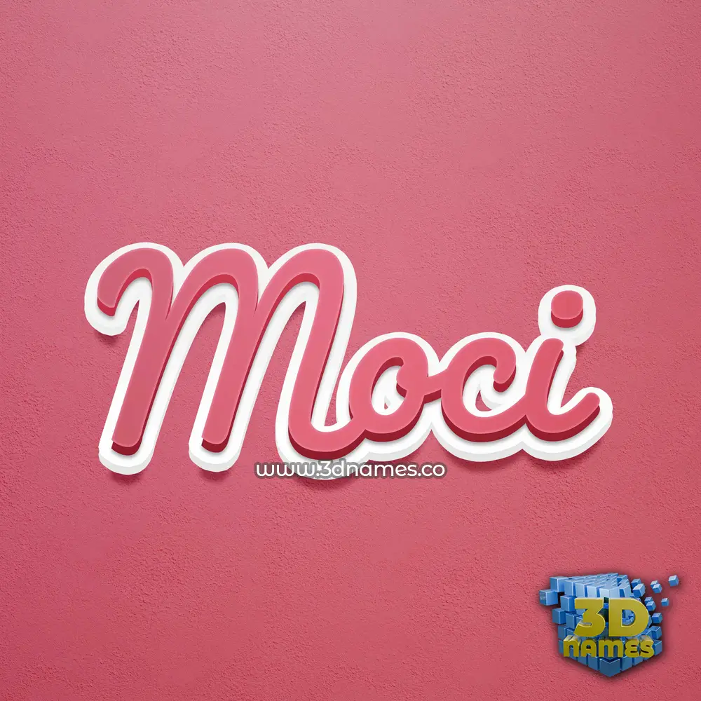 moci in Red Scribble style - 3D name wallpaper moci in Red Scribble style - 3D name wallpaper