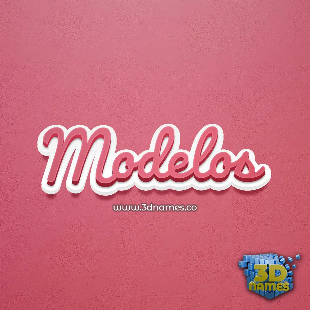 modelos in Red Scribble style - 3D name wallpaper modelos in Red Scribble style - 3D name wallpaper