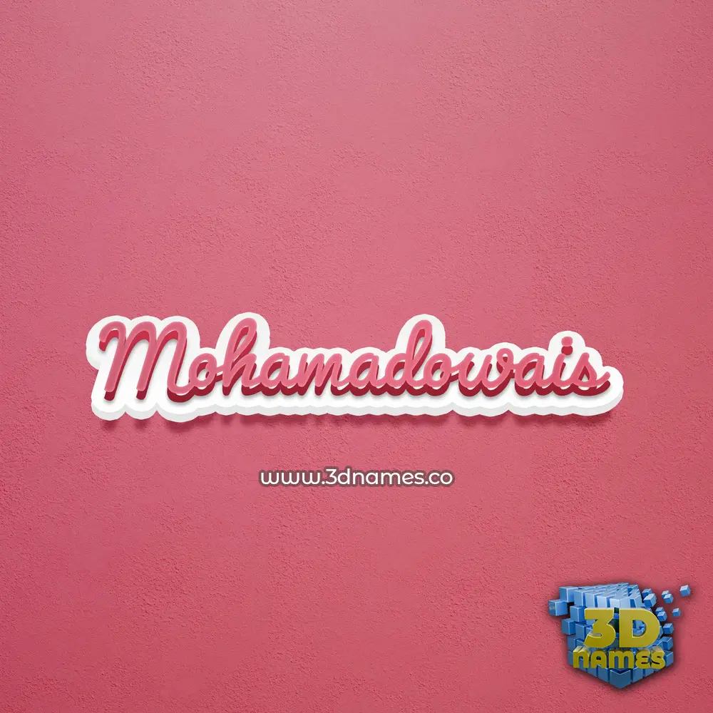 mohamadowais in Red Scribble style - 3D name wallpaper mohamadowais in Red Scribble style - 3D name wallpaper