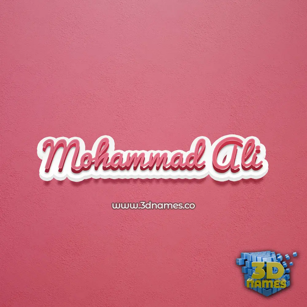 mohammad ali in Red Scribble style - 3D name wallpaper mohammad ali in Red Scribble style - 3D name wallpaper
