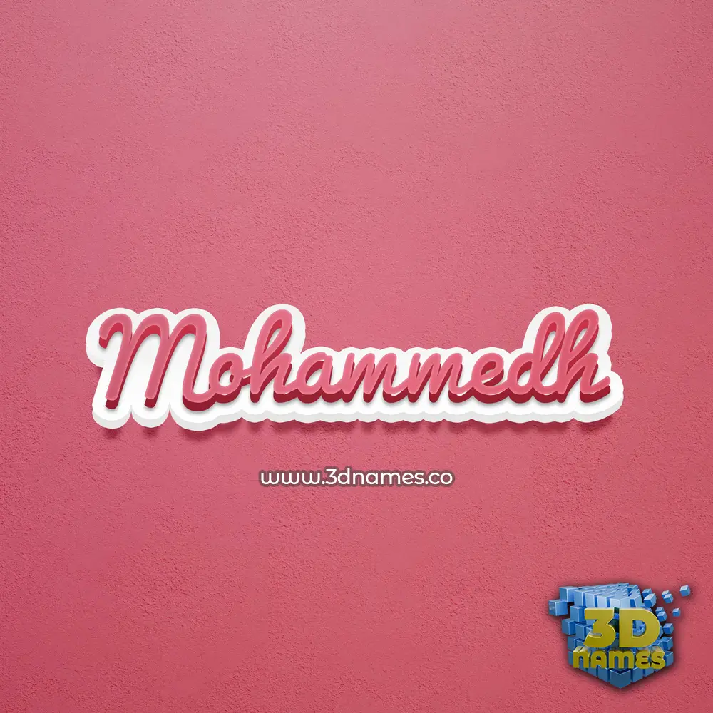 mohammedh in Red Scribble style - 3D name wallpaper mohammedh in Red Scribble style - 3D name wallpaper