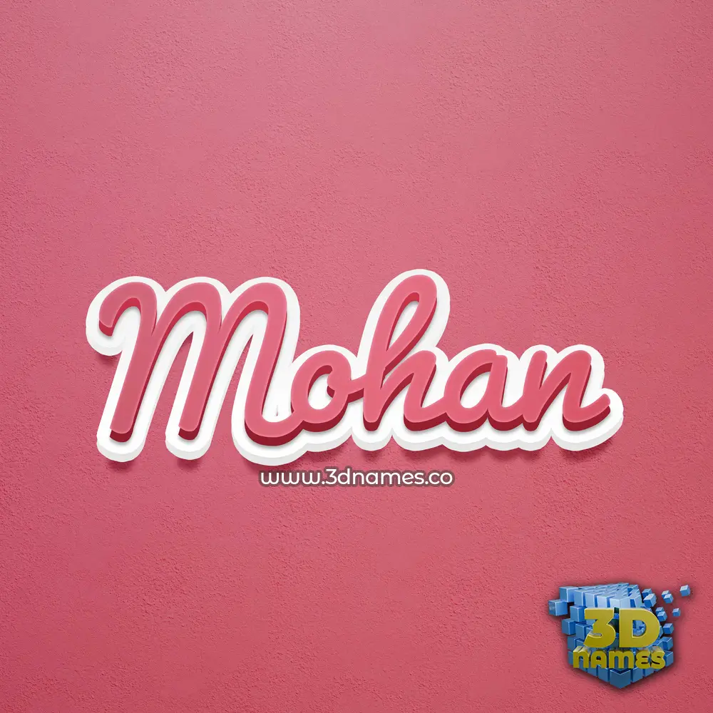 mohan in Red Scribble style - 3D name wallpaper mohan in Red Scribble style - 3D name wallpaper