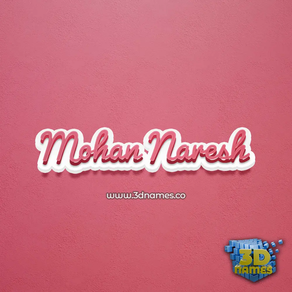 mohan naresh in Red Scribble style - 3D name wallpaper mohan naresh in Red Scribble style - 3D name wallpaper