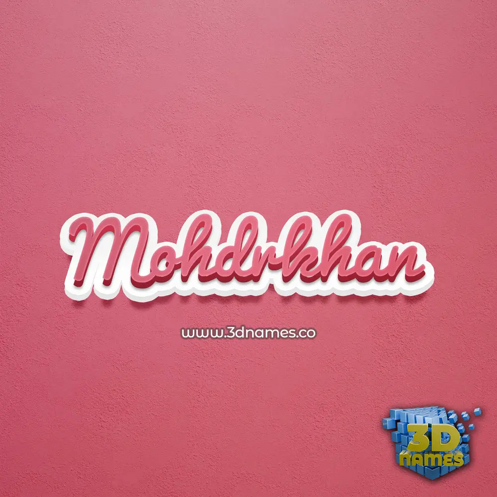 mohdrkhan in Red Scribble style - 3D name wallpaper mohdrkhan in Red Scribble style - 3D name wallpaper