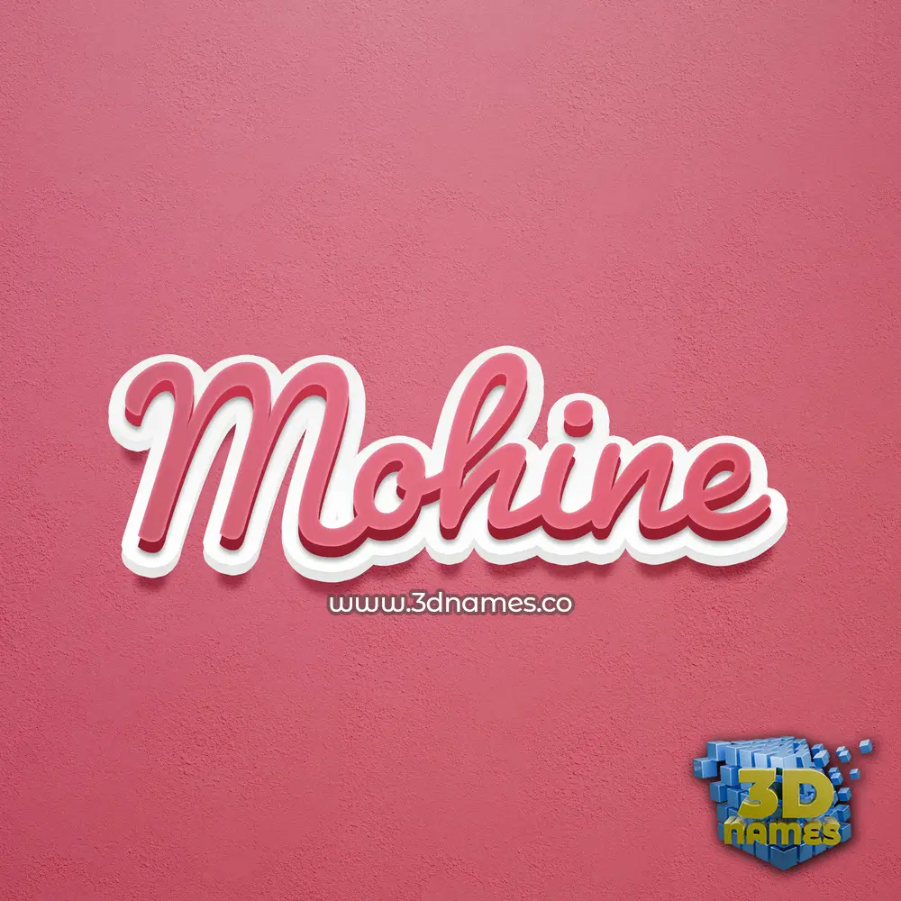 mohine in Red Scribble style - 3D name wallpaper mohine in Red Scribble style - 3D name wallpaper