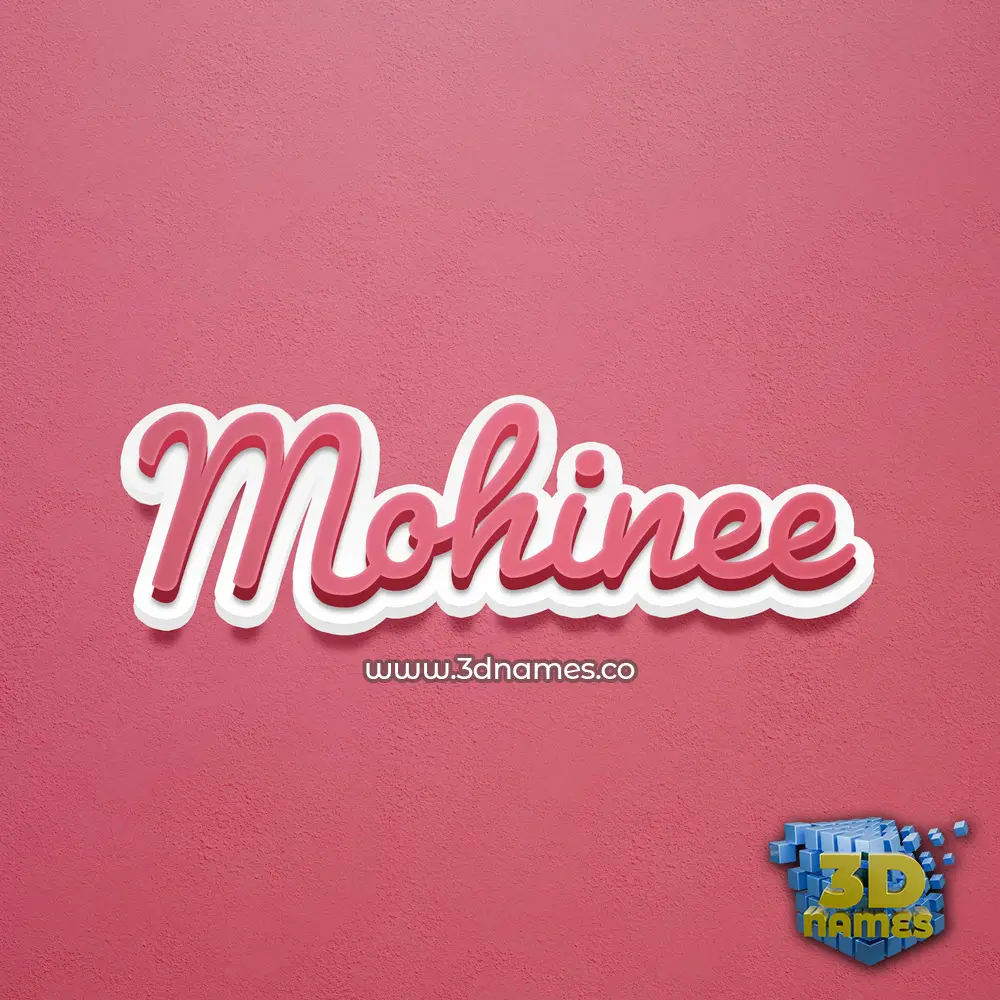 mohinee in Red Scribble style - 3D name wallpaper