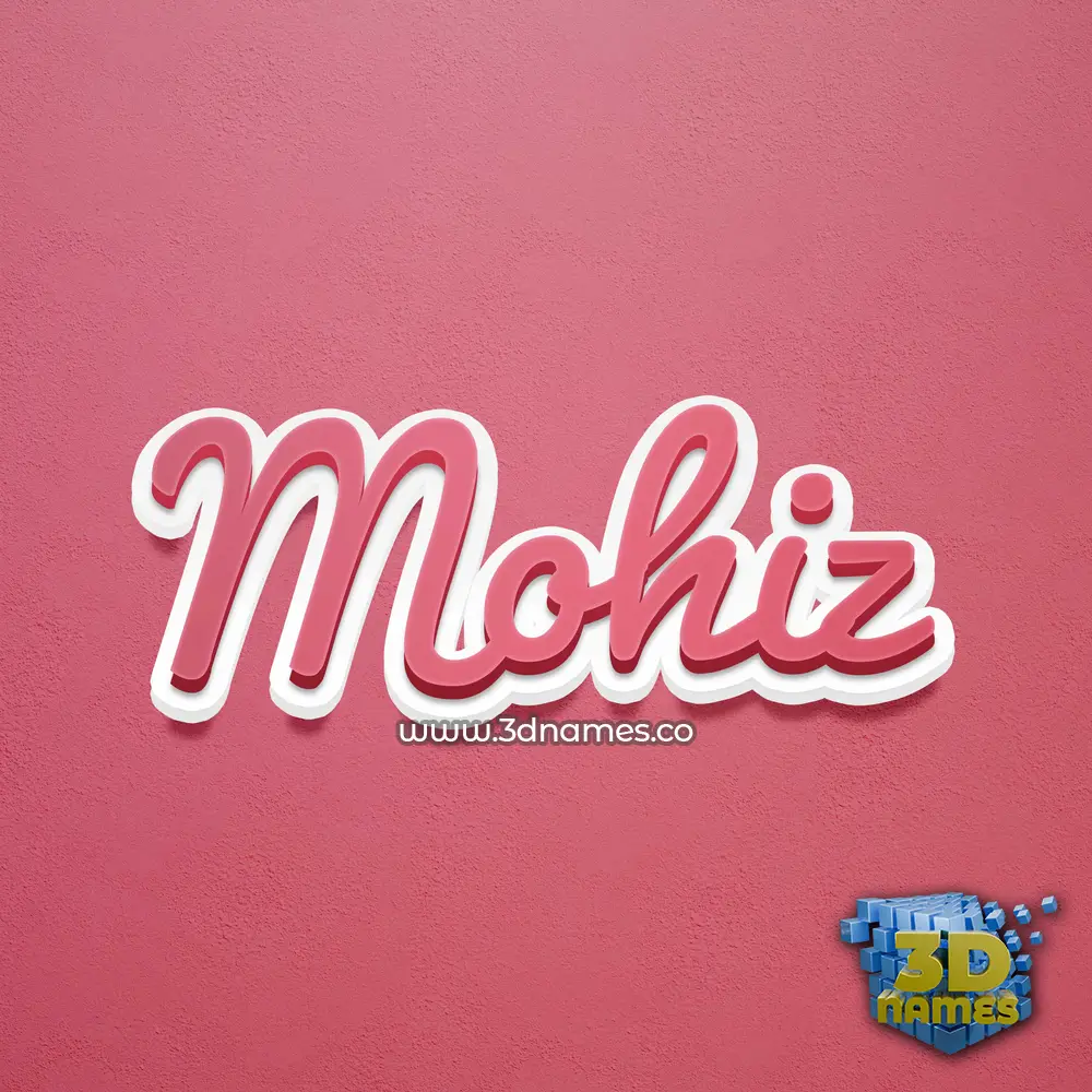 mohiz in Red Scribble style - 3D name wallpaper mohiz in Red Scribble style - 3D name wallpaper