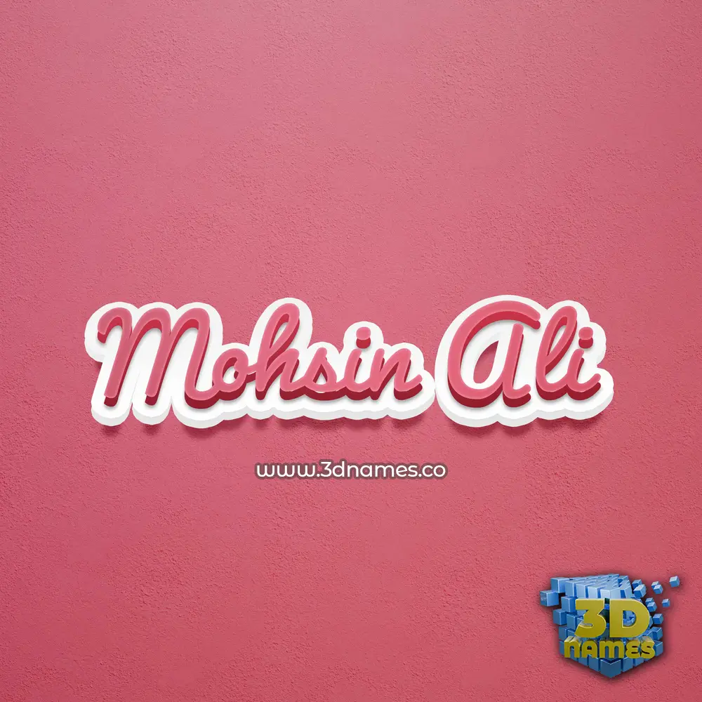 mohsin ali in Red Scribble style - 3D name wallpaper mohsin ali in Red Scribble style - 3D name wallpaper