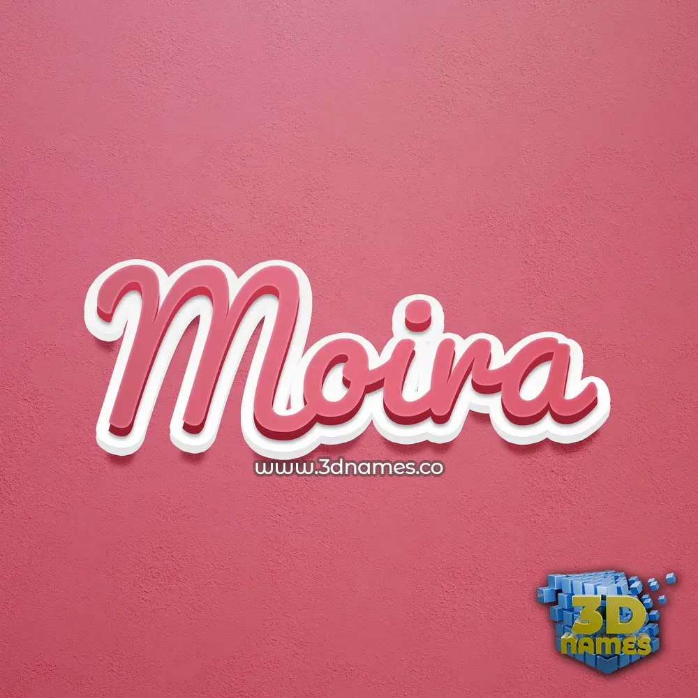 moira in Red Scribble style - 3D name wallpaper