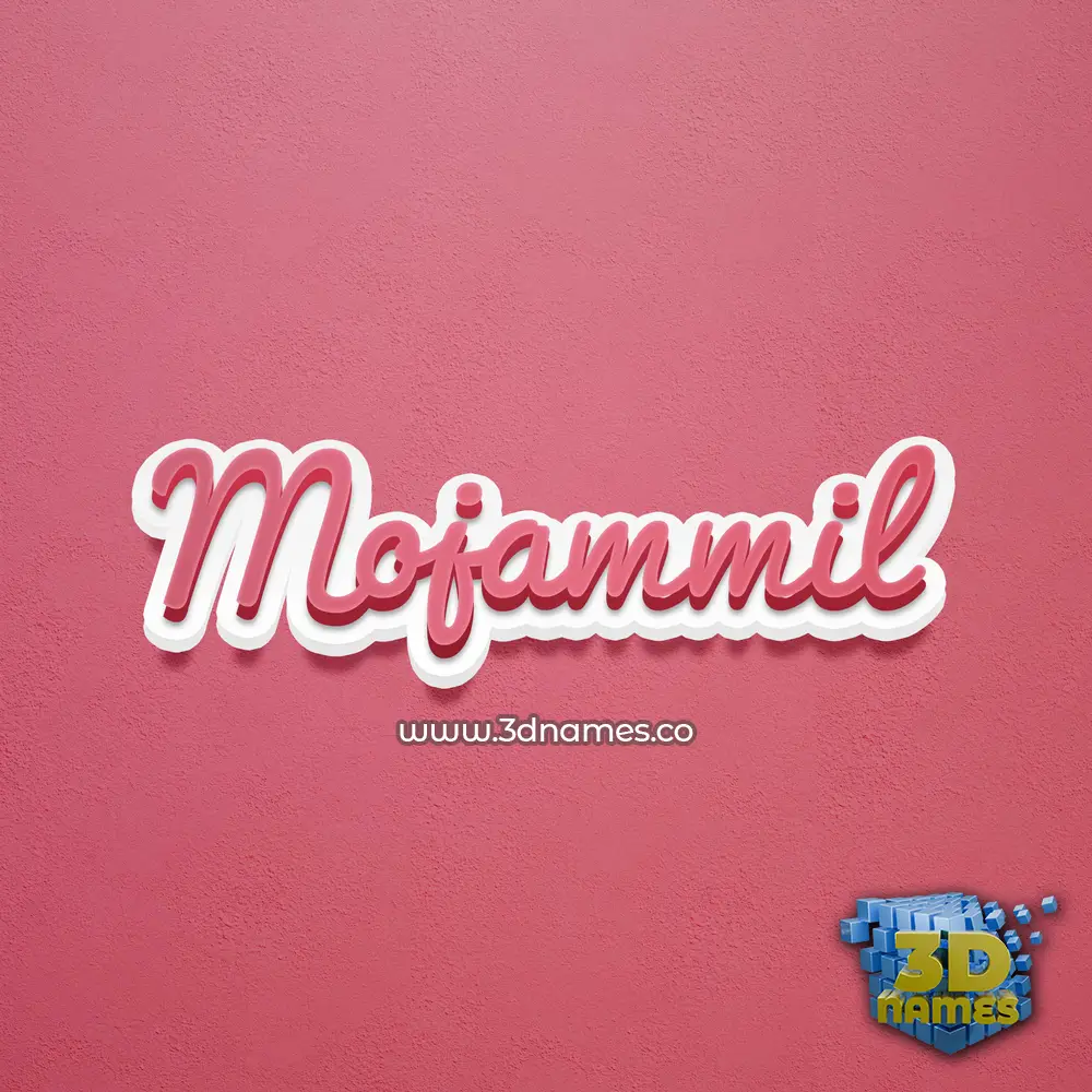 mojammil in Red Scribble style - 3D name wallpaper mojammil in Red Scribble style - 3D name wallpaper