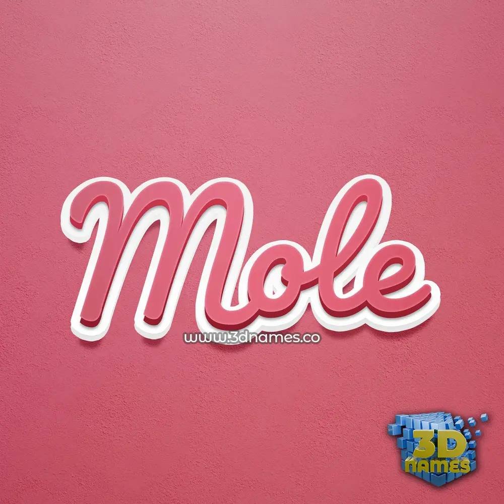 mole in Red Scribble style - 3D name wallpaper mole in Red Scribble style - 3D name wallpaper