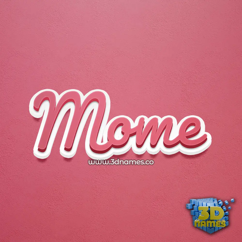 mome in Red Scribble style - 3D name wallpaper mome in Red Scribble style - 3D name wallpaper