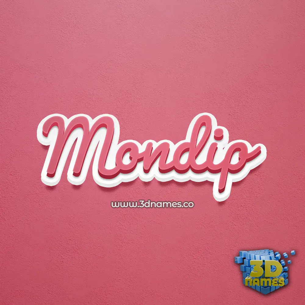 mondip in Red Scribble style - 3D name wallpaper mondip in Red Scribble style - 3D name wallpaper